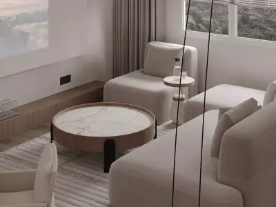 LIVINGROOM AND HOLL MODERN STYLE  3D model