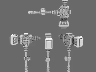 Pumpkin Lords Tombstone Mega Hammers RIGHT 3D print model