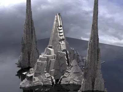 District 10 Mothership Tower 6  3D model