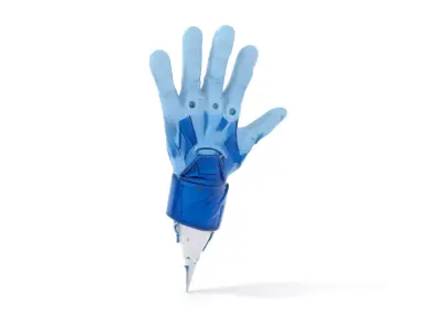 IceCovered Robotic Hand model pack Low-poly 3D model