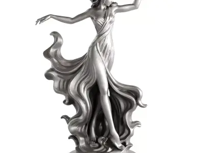 dancing girl statue  3D model