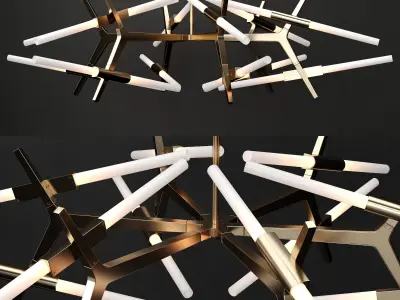 Chandelier agnes 24 lights 3D model