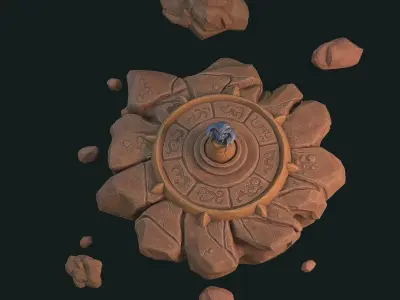 Fantasy pedestal 3D model