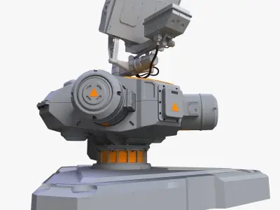 Sci-Fi Ground Laser Turret 3D model