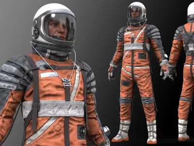 CS04 Space Suit LITE VERSION 2 Low-poly 3D model