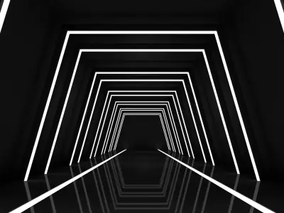 Sci Fi Tunnel Low-poly 3D model