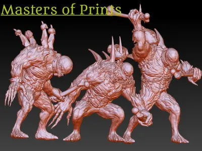 Monstrosities of the Tomb vol1      3 models 3D print model