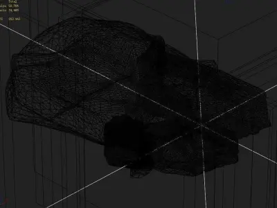 Covered with moss - stone 01 3D model