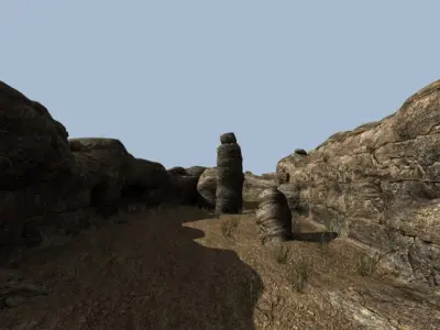 Small Canyon Low-poly 3D model