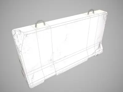 Low Poly Concret Road Block PBR Low-poly 3D model