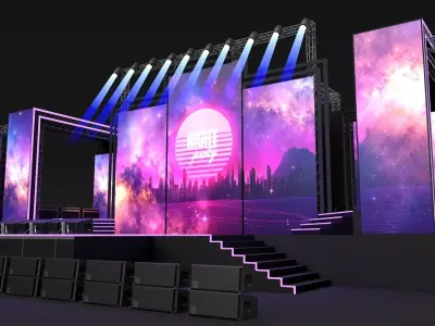 Concert Stage 10 3D model purchase