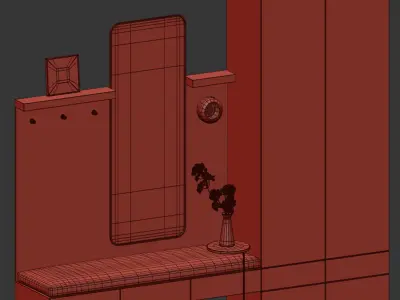 Composition in the hallway 3D model purchase