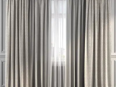 Curtain Set 190 3D model