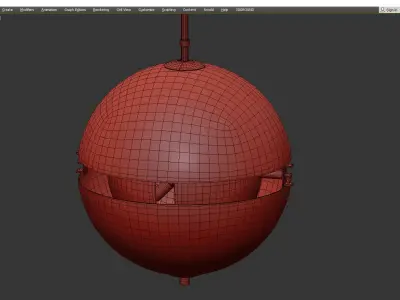 ENCASED MOD CHANDELIER Low-poly 3D model