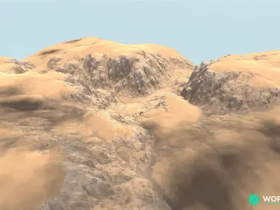 Canyon Cliff 03 3D model