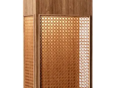 Florence rattan wall lantern FV3  3D model