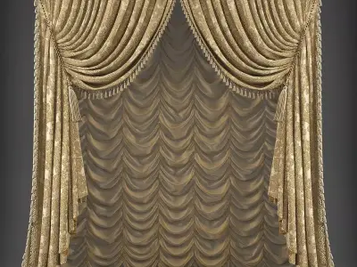 Curtain 3D model 337 Low-poly 3D model