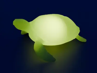 Indirect lighting of sea turtle 3D model