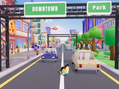Cartoon City Massive Pack Low-poly 3D model