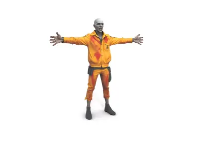 Toxic Industrial Slum Zombie Low-poly 3D model