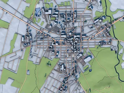 Gettysburg City in Pennsylvania United States 3D model