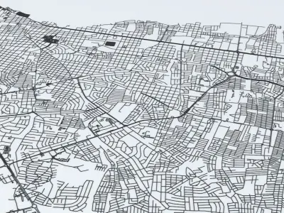 Managua Road Network and Streets 3D model