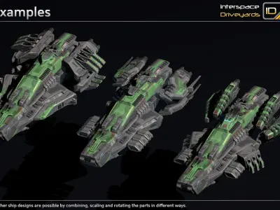 Swordbreaker Class Battleship Low-poly 3D model