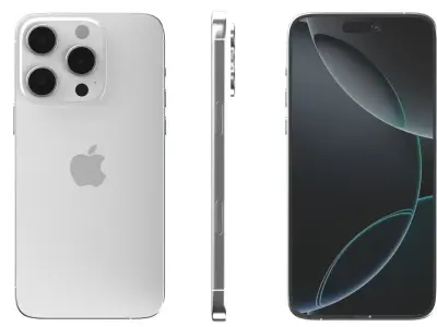 Apple iPhone 16 pro white 3D model