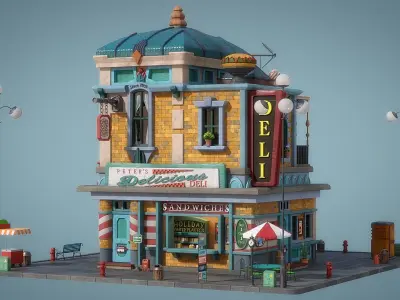 Cartoon House 24 3D model