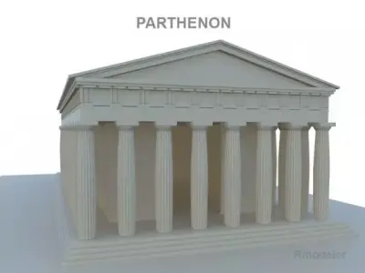 Parthenon greek temple 3D model