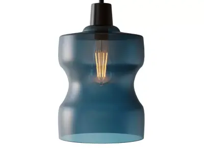Corbit pendant lamp is blue 3D model