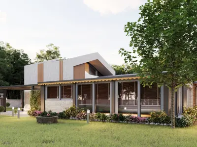 Modern Villa Exterior Model 3dsmax 3D model