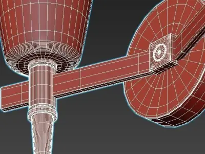 bra-maytoni-lita-h002wl-02g-1 two light wall sconce in brass ... 3D model