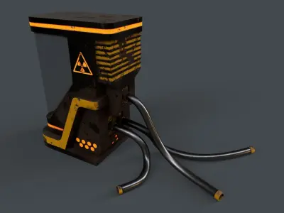 Sci-Fi Teleportation Capsule Low-poly 3D model