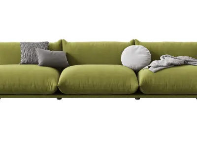Marenco 3 Seater Sofa without Armrests 3D model