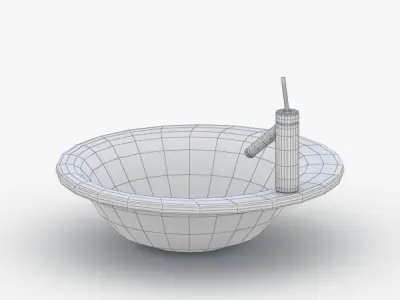 1594 - Sink Low-poly 3D model
