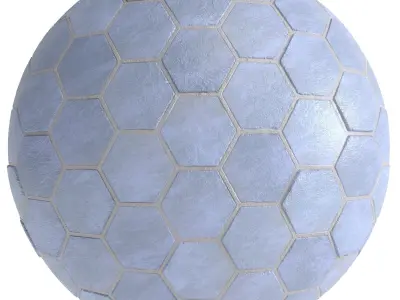 Materials 10- Hexagon Tiles In 5 Color Texture
