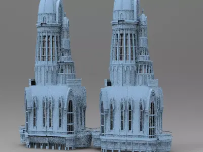 Steam punk Stone lineage walkway 2  3D model