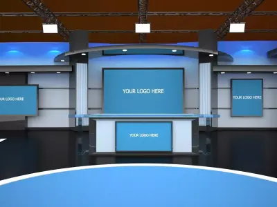 contemporary virtual set 3D model