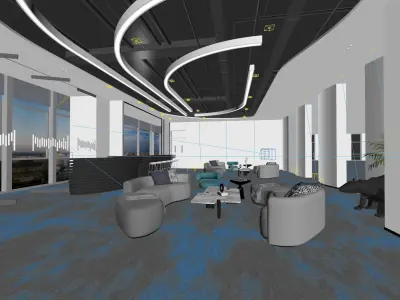 3D model download of modern leisure area 3D model