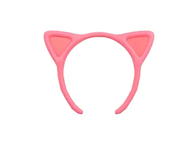 Cat Ear Headband v3 005 Low-poly 3D model
