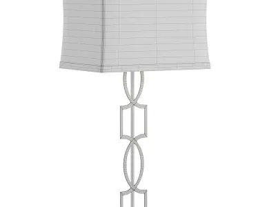 Evan Brushed Nickel Finish Modern Luxe USB Table Lamp Low-poly 3D model