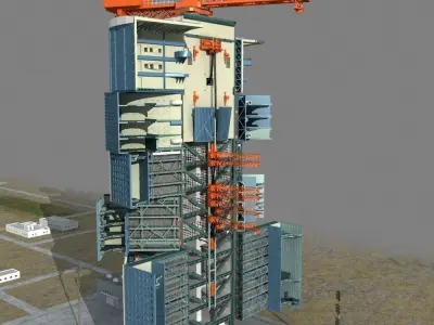Jiuquan Satellite Launch Center 3D model
