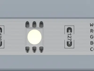 LED Strip Low-poly 3D model