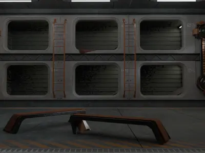 Cyberpunk Scene v9 - The Prison 3D model