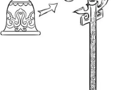 Shushan - street lamp 02 3D model