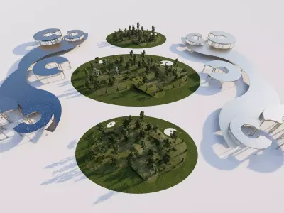 public park-Private Park Landscape -Park Center 3D model