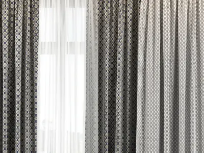 Curtain Set 327 3D model