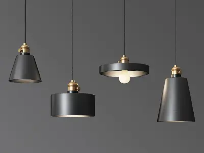 Pendant lamp shade silicone mold 3D model