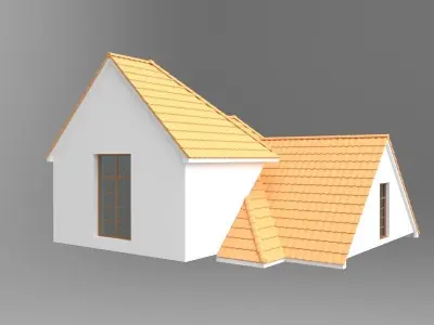 Realistic Roof Shingles 13 3D model